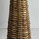 Rattan woven banana leaf mushroom floor lamp, 1960s