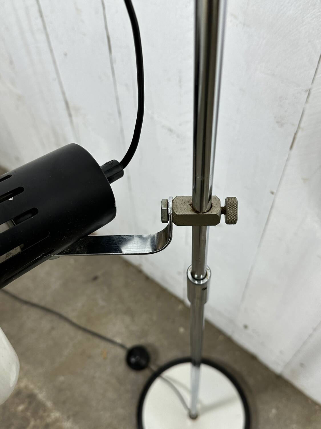 Aluminum floor lamp from the 60s