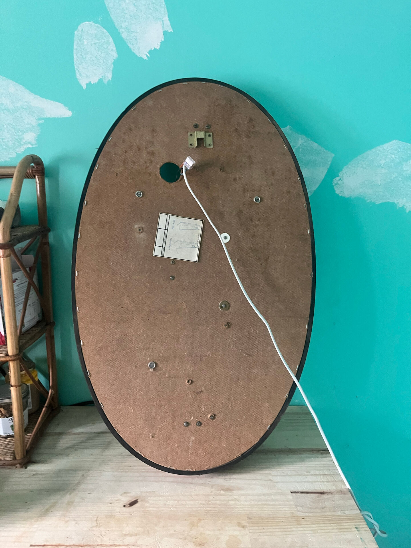 Sublime Vintage Oval Mirror with Lights (1970s/1980s) 50x80 cm – Style