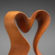 Abstract sculpture with organic flowing curves