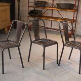 Set of 6 Tolix chairs model T3 by Xavier Pauchard 1950's