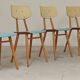 Lot de 4 chaises bois TON Bystrice ( Thonet ) bleu clair , lot 2