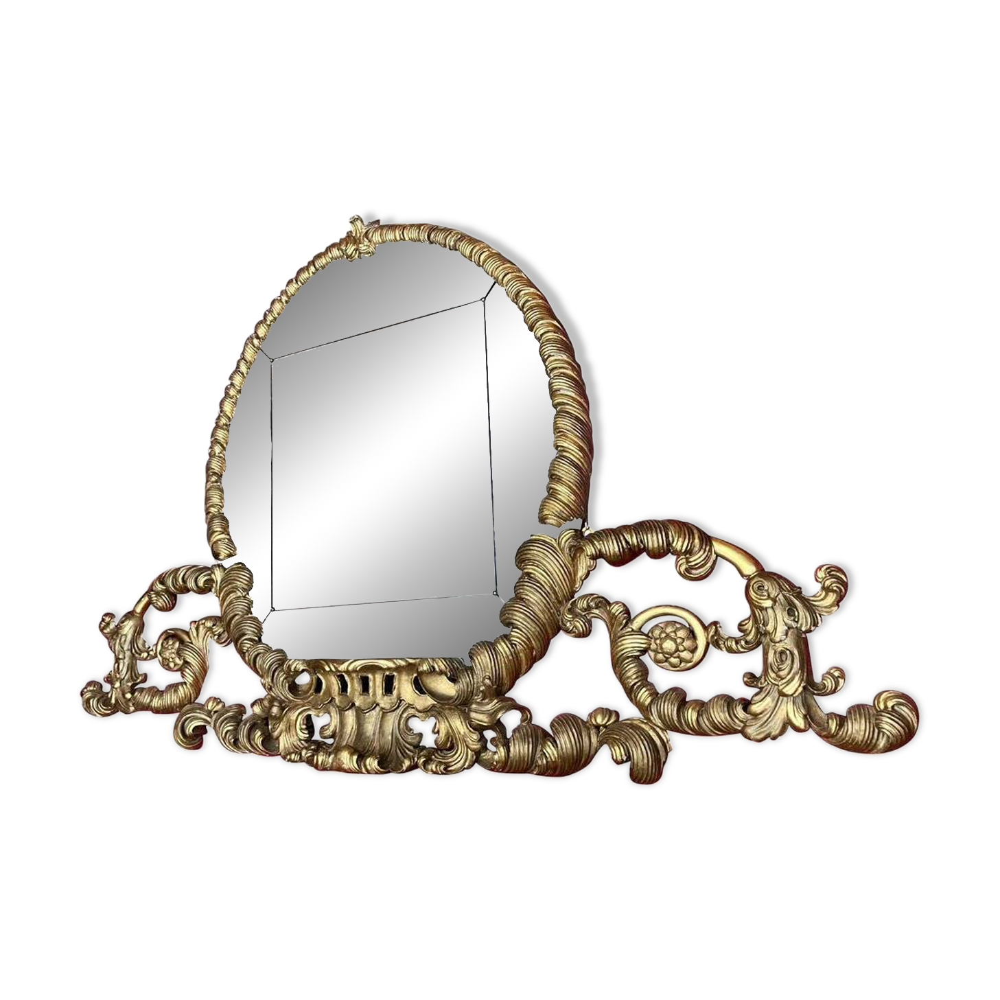 19th Century Florentine Eclectic Gilt Wood Mirror with Cinematic Provenance