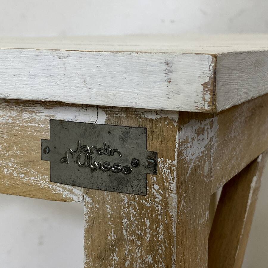 Console bois blanchi Jardin d'Ulysse