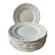 Set of 11 flat earthenware plates from Sarreguemines France