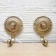 Pair golden brass patères