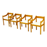 4 dining chairs "Carimate" by Vico Magistretti for Cassina,