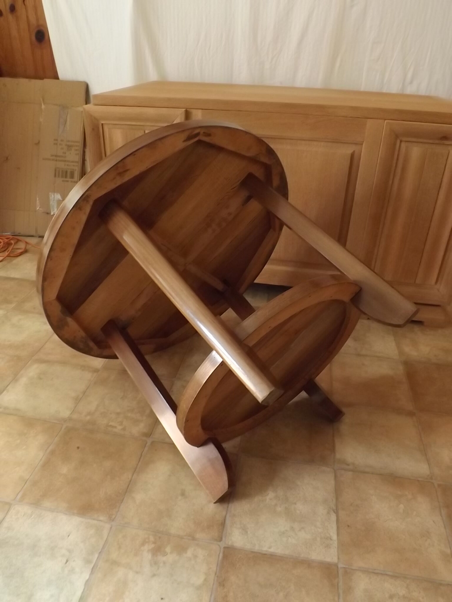 Mahogany coffee table Gaston Poisson art deco 1940