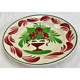 7 assiettes à dessert XIX Sarreguemines décor au pochoir
