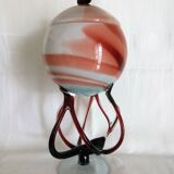 Globe vase with Murano glass lid