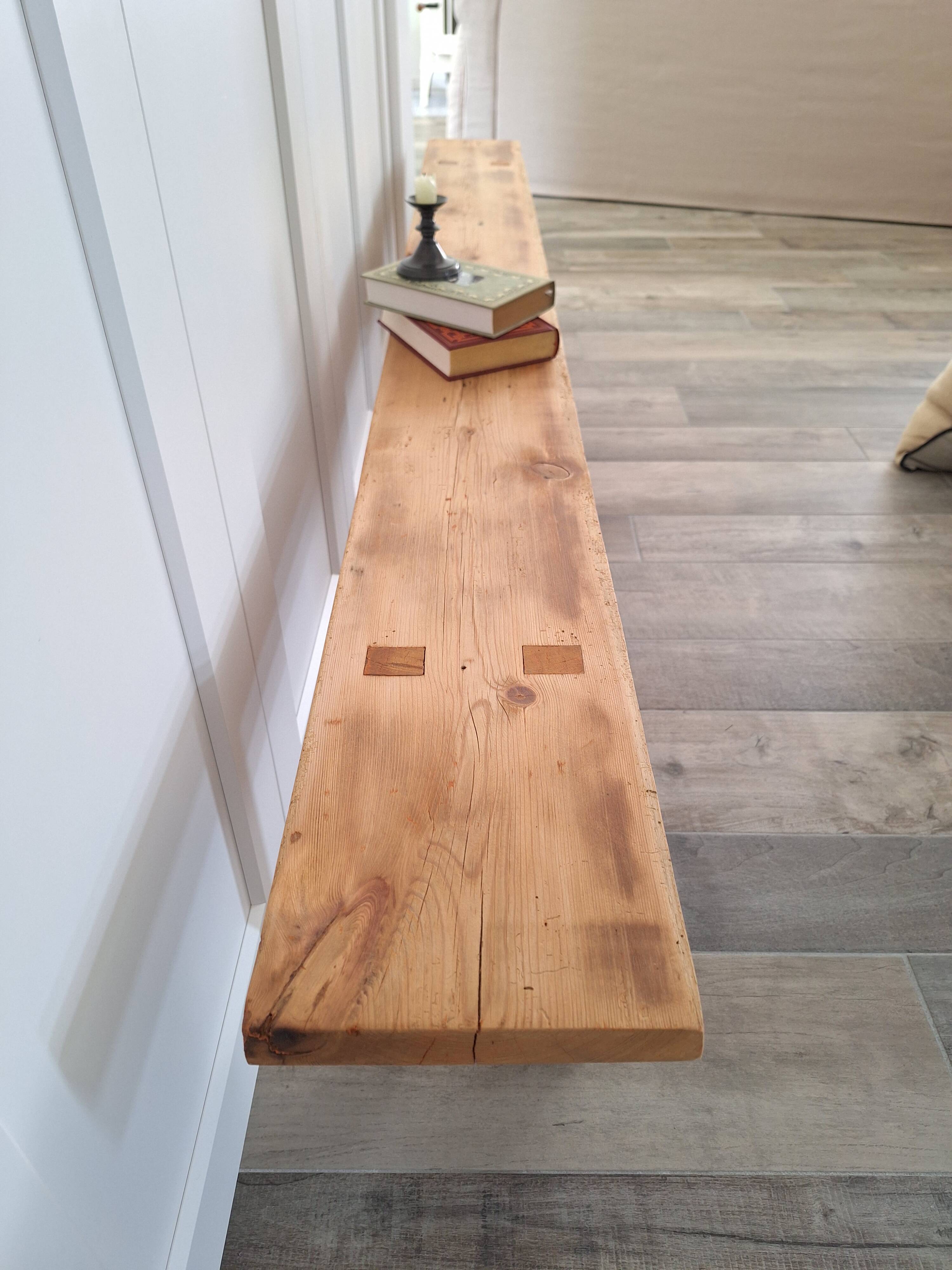 Large antique farmhouse bench in solid wood – 200 cm