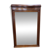 Wooden fireplace mirror