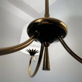 60s brass and perspex chandelier