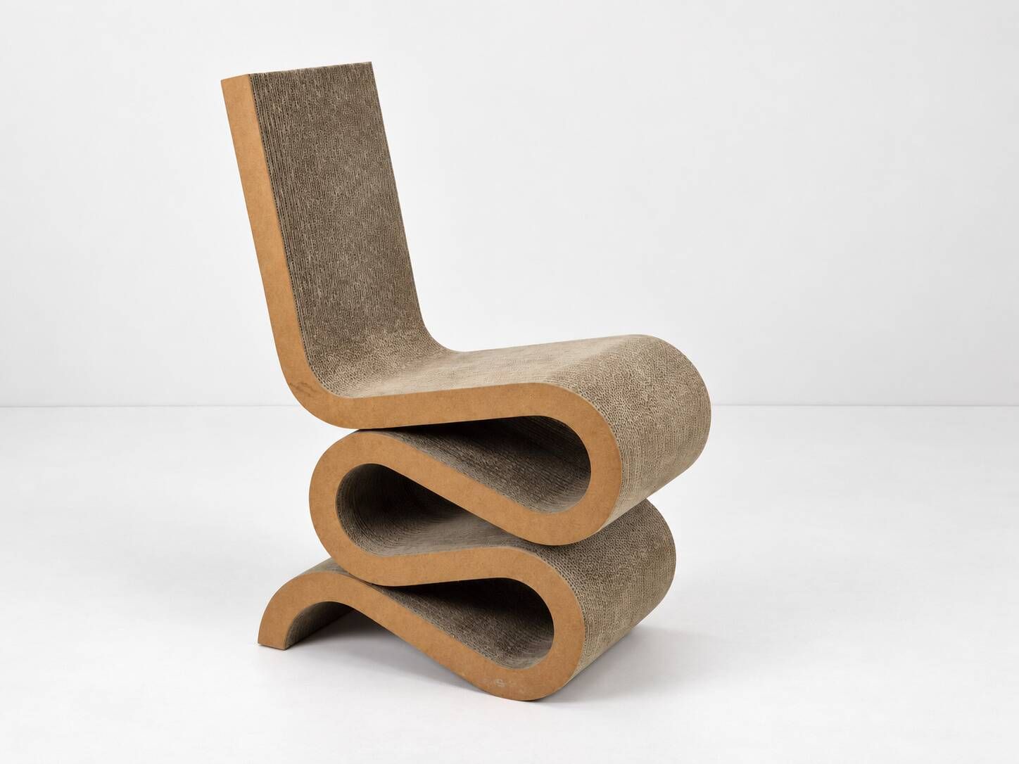 Chaise Wiggle Easy Edges avec tabouret par Frank Gehry pour Vitra