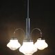 1960s Chrome Plated Chandelier with Murano Glass,  Italy