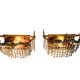 2 appliques Strass - dorées - Années 60