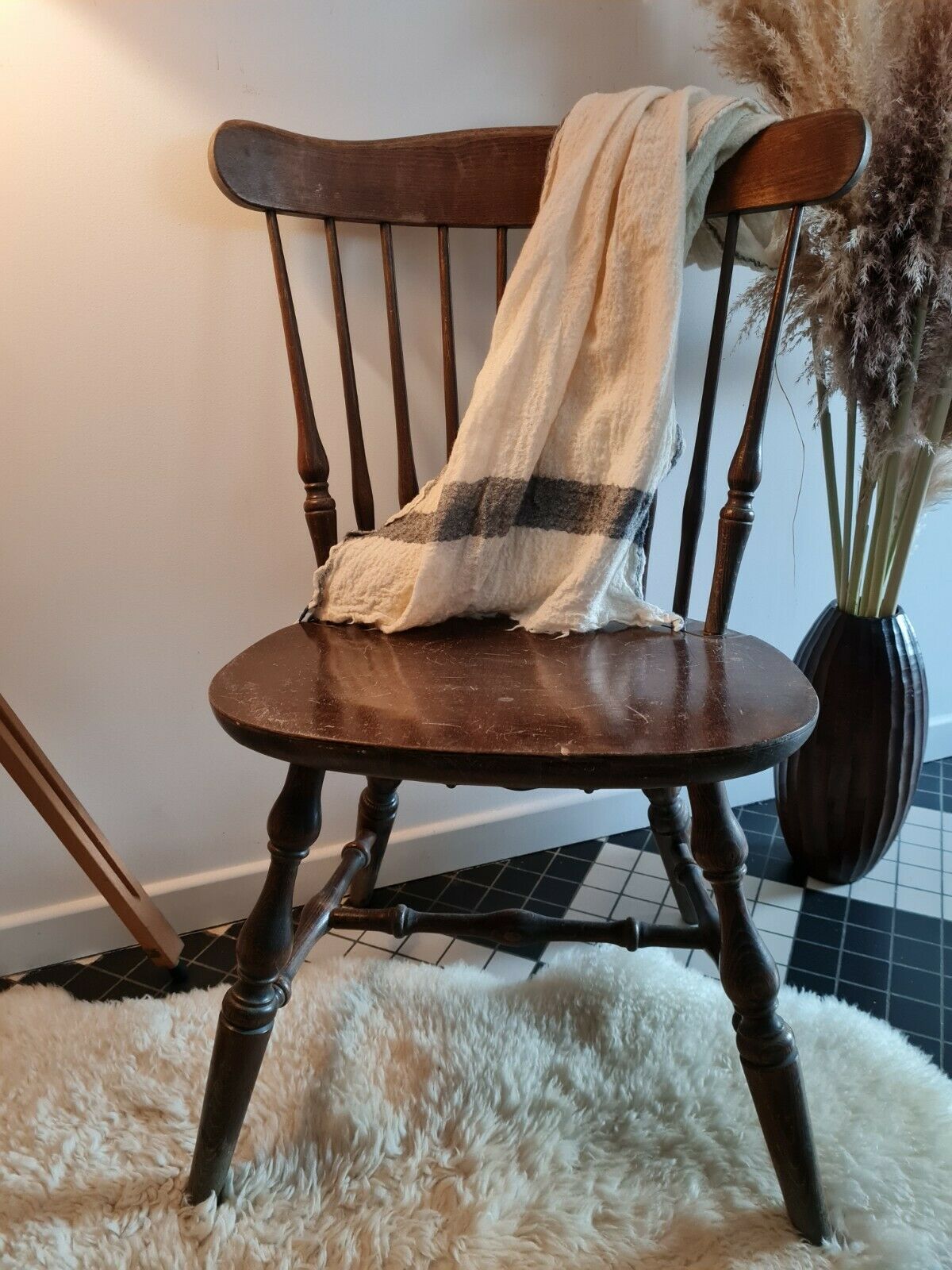 Large format chair turned wood