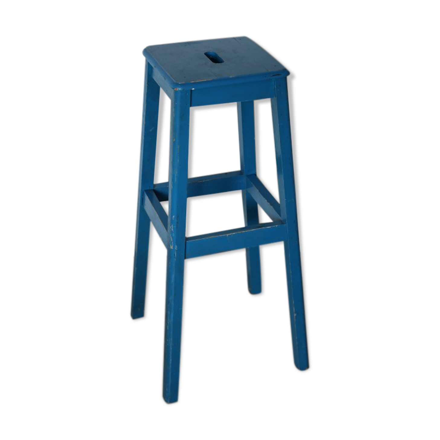 Tabouret bois bleu 1950 795mm