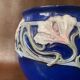 Art Nouveau pot cover in midnight blue ceramic, 1920