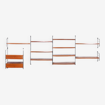 Teak Wall System by Kajsa & Nils Nisse Strinning for String, 1960s