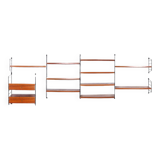 Teak Wall System by Kajsa & Nils Nisse Strinning for String, 1960s