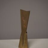 Cubist metal Vase attributed to WMF. 1930s