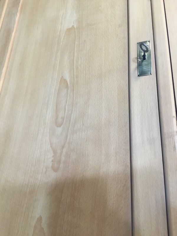 Raw wood hotel cabinet