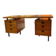Vintage teak desk by Jacques Hitier from the 1960s.