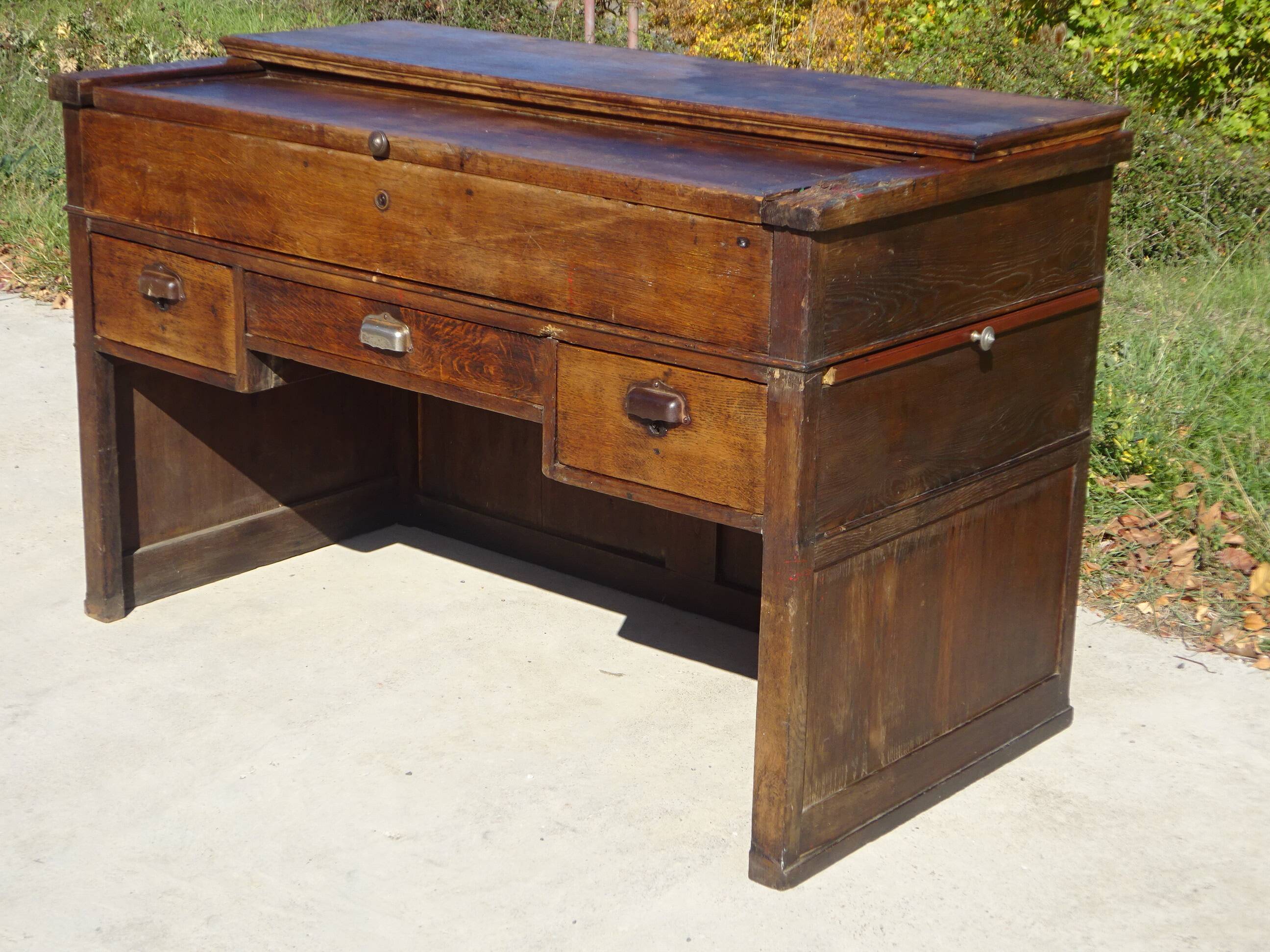 Office furniture, old glove maker's table.