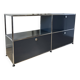 USM Haller sideboard in Anthracite Grey and Graphite Black