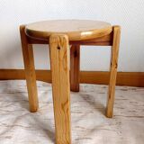 Scandinavian stool in solid pine