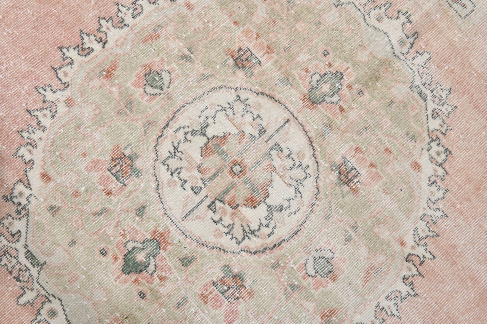 7x11 Vintage Large Area Handmade Wool Oushak Vintage Rug, 216x335 Cm