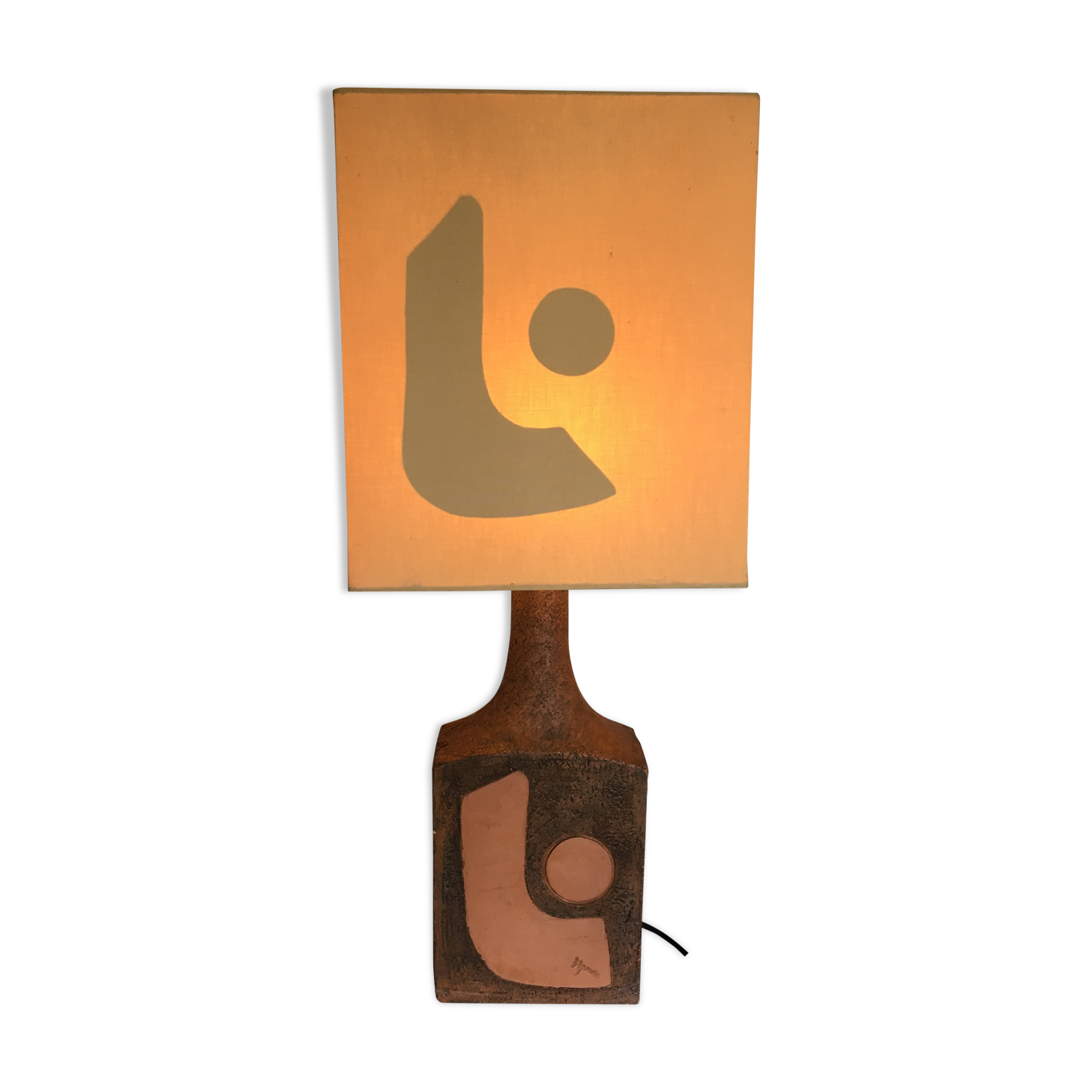 Rock and Bobois terracotta lamp