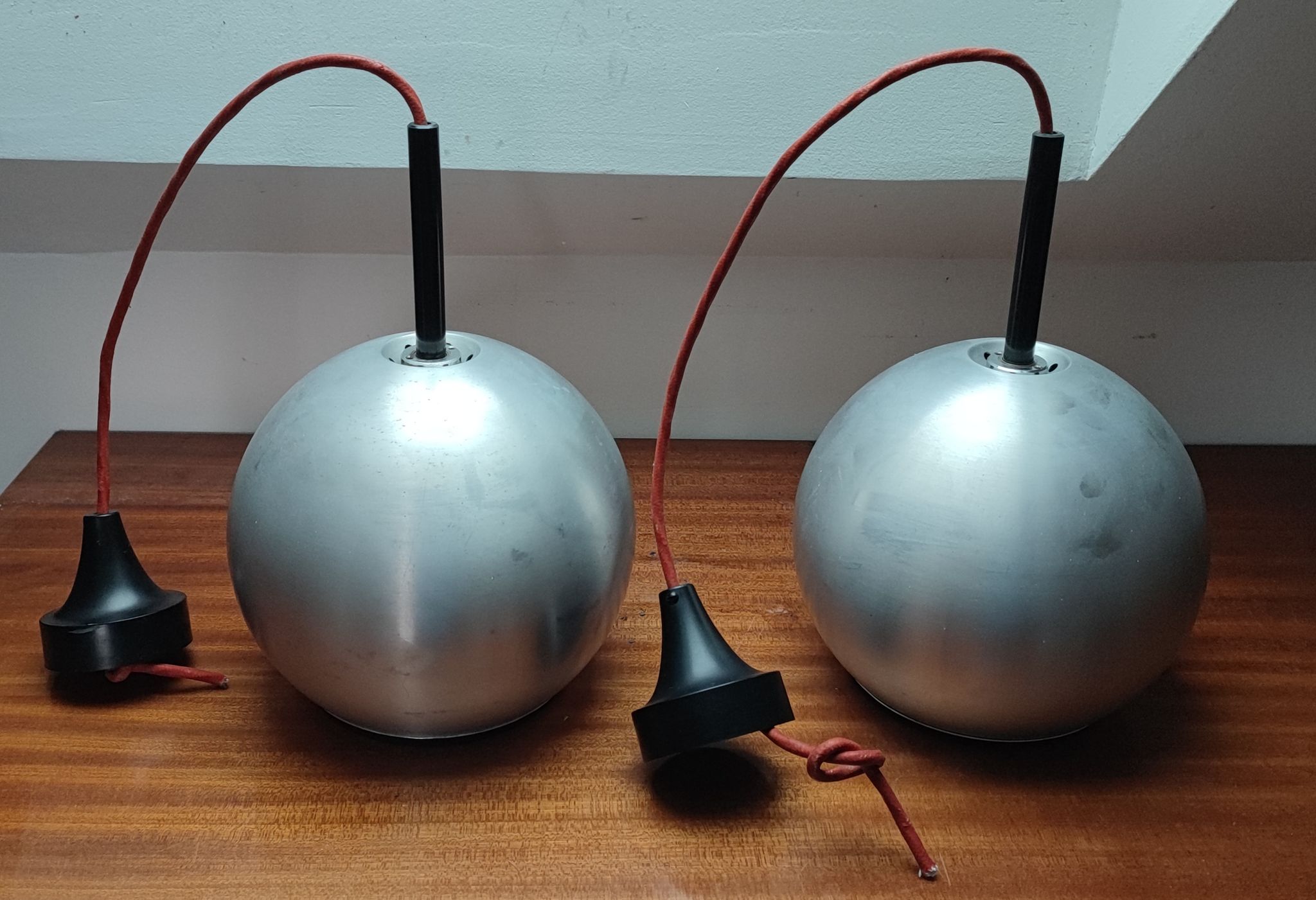 Duo de suspensions aluminium Erco 1970