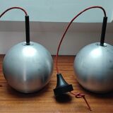 Duo of Erco 1970 aluminum suspensions