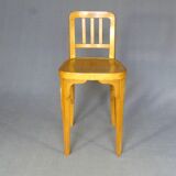 Curved wooden workshop chair Horgen Glarus (CH) 1950, not Thonet bistro.