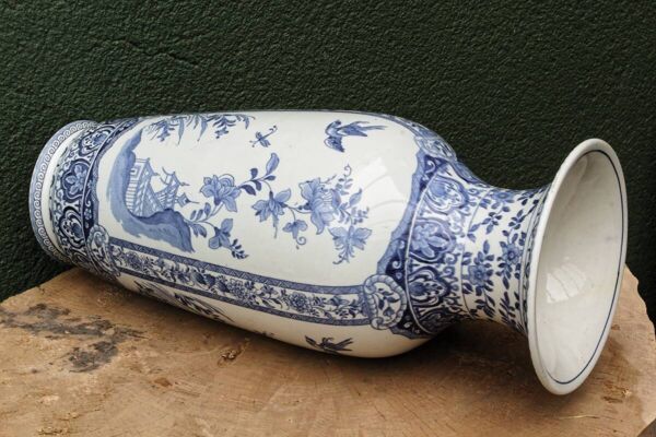 Vase balustre Gien, décor japonisant