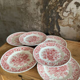6 assiettes anciennes céramique anglaise