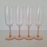 Vintage pink champagne flute Luminarc