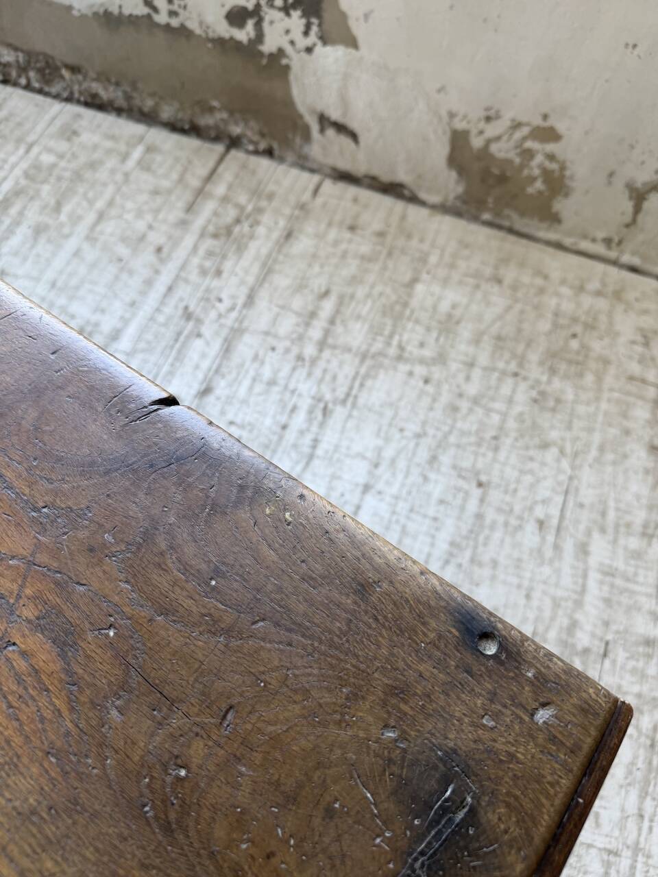 Table de gantier drapière 1900 chêne massif 330cm XL