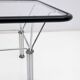 Attributed Niels Bendtsen Post Modern Crystal and Steel Coffee Table, 1970s