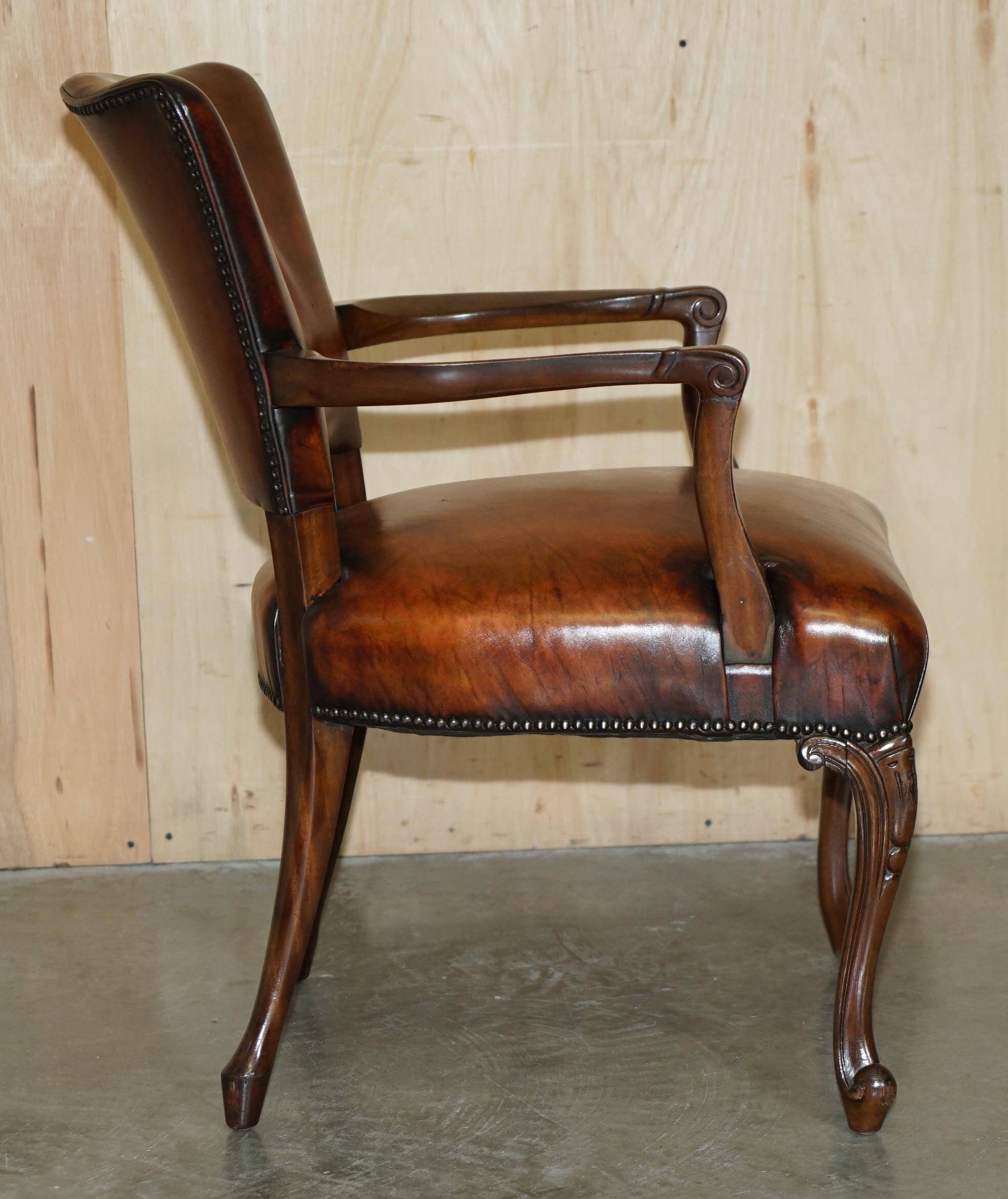 Restored leather office chair, Victorian era