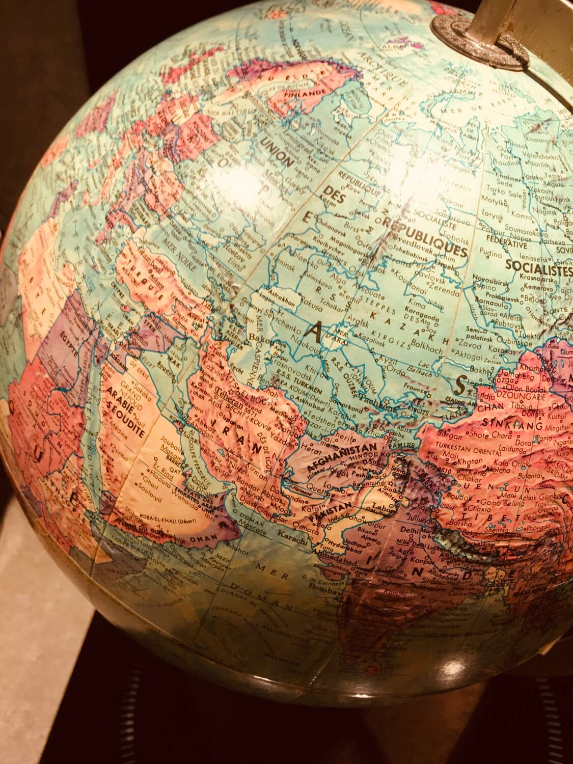 Cardboard globe from the 70s