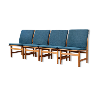 4 chaises modèle 3232 de Borge Mogensen pour Fredericia Danemark 1958