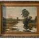 Paysage de campagne huile sur toile de l'école française 20ème siècle