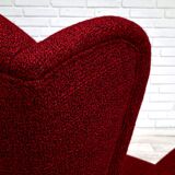 50s, Danish design, refurbished chair, furniture wool, mahogany wood