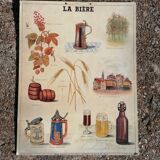 Educational poster La Bière - Musée scolaire Les fils d'Émile Deyrolle