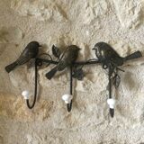 Metal coat rack with 3 hooks