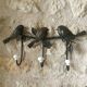 Metal coat rack with 3 hooks