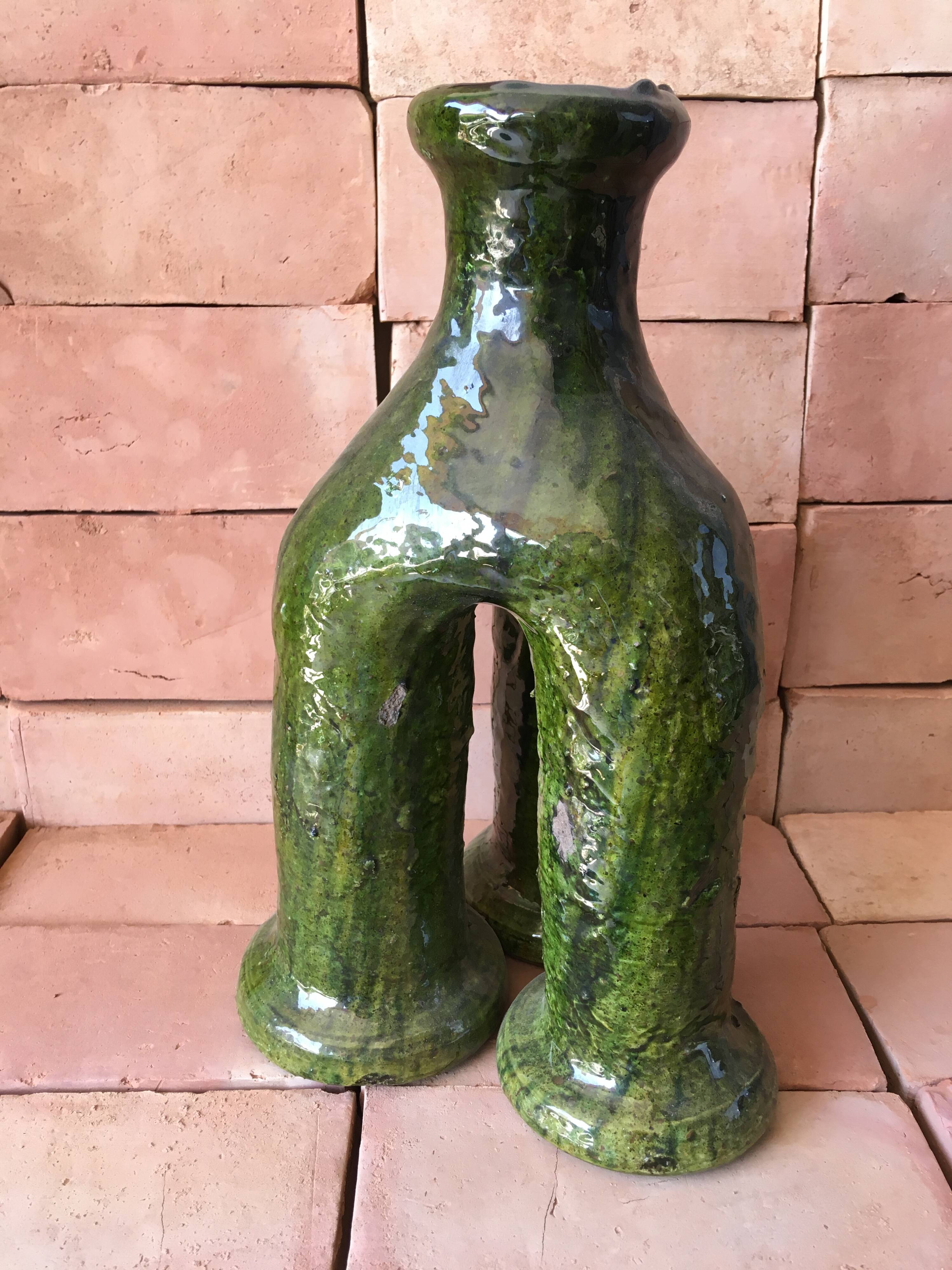 Tamegroute pottery candle holder